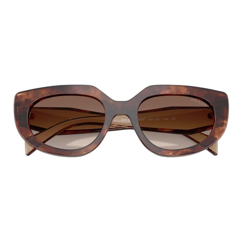 Prada Temple Logo Cat-eye Sunglasses Women's Tortoiseshell Tortoiseshell 53/20/140 - H.40 Basic Packaging-glasses Case + Packaging Box