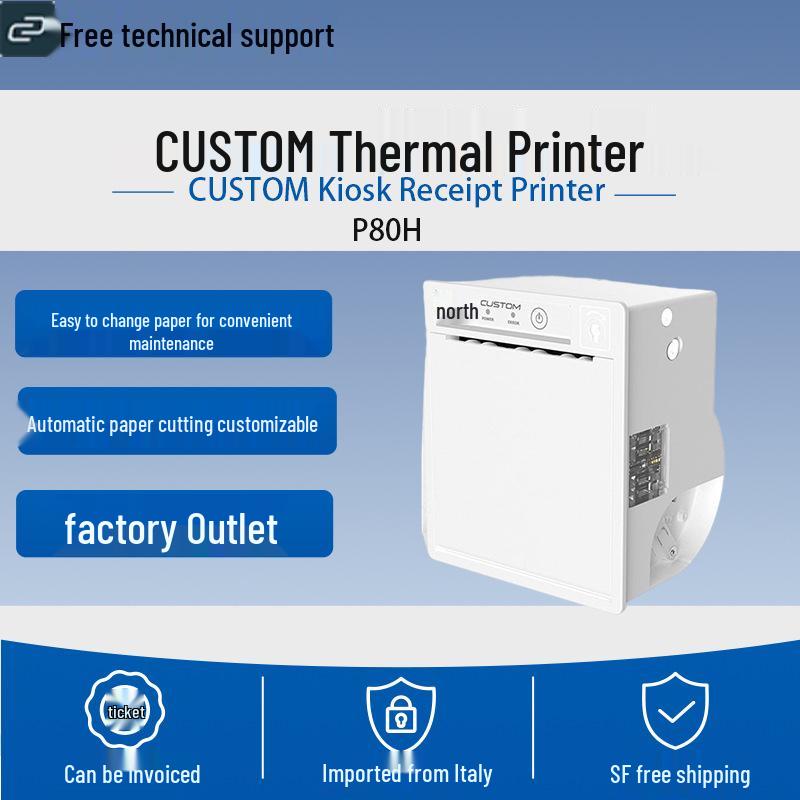 

P80H 80mm Thermal Printer with Cutter for Self-Service Terminals чорний