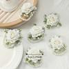 6PCS/SET Artificial Rose Flower Wrist Flower Silk Flower Beautiful Bridesmaid Corsage Exquisite Wedding Wrist Corsage