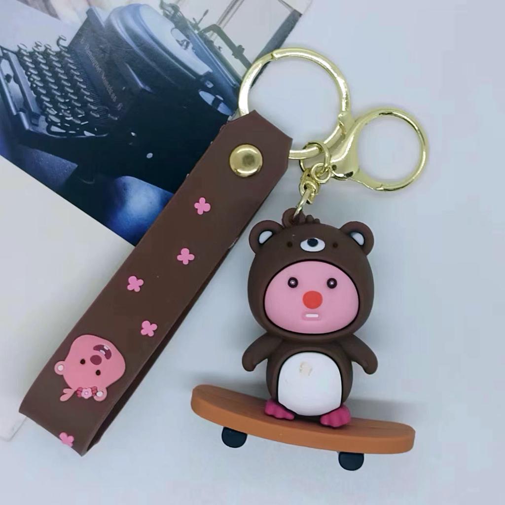 Creative Cartoon Doll Sports Beaver Keychain Bag Car Keychain Accessories Gift Wholesale Kawaii Cute Personalized Gifts Fashion