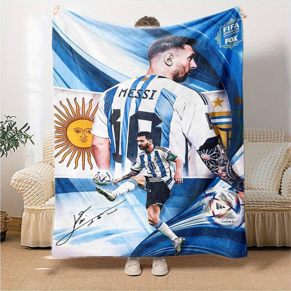 Electric Soccer Legend Blanket Comfortable Suitable for Couch Livingroom Sofa Four Seasons Multipurpose Digital Print