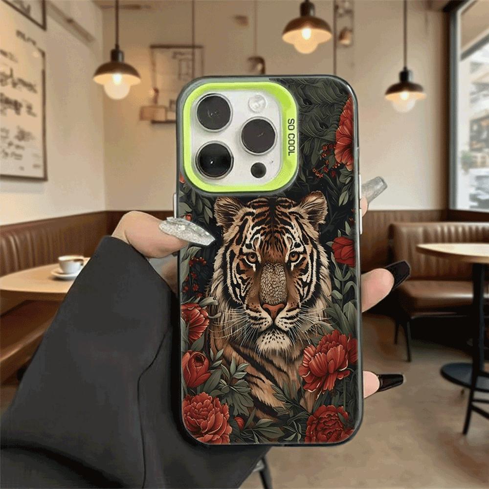 Tiger in Red Floral Jungle Phone Case for Redmi Note 15 14 13 12 11 10 9 Pro Plus Anti-Scratch Premium Hard Cover