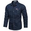 Camicie tattiche dell'esercito da uomo, primavera, autunno, casual, slim, cargo, da esterno, resistenti all'usura, a maniche lunghe, da lavoro