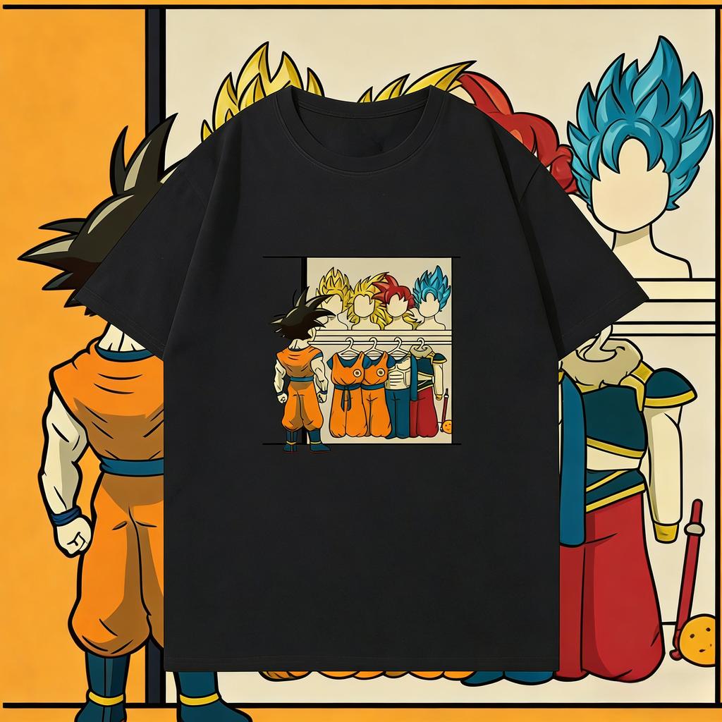 Dragon Ball 2026 Summer 100 Cotton Master Roshi Printed Son Goku Fitness Tshirt Vintage Harajuku Neutral Kids Tshirt Top Y2k