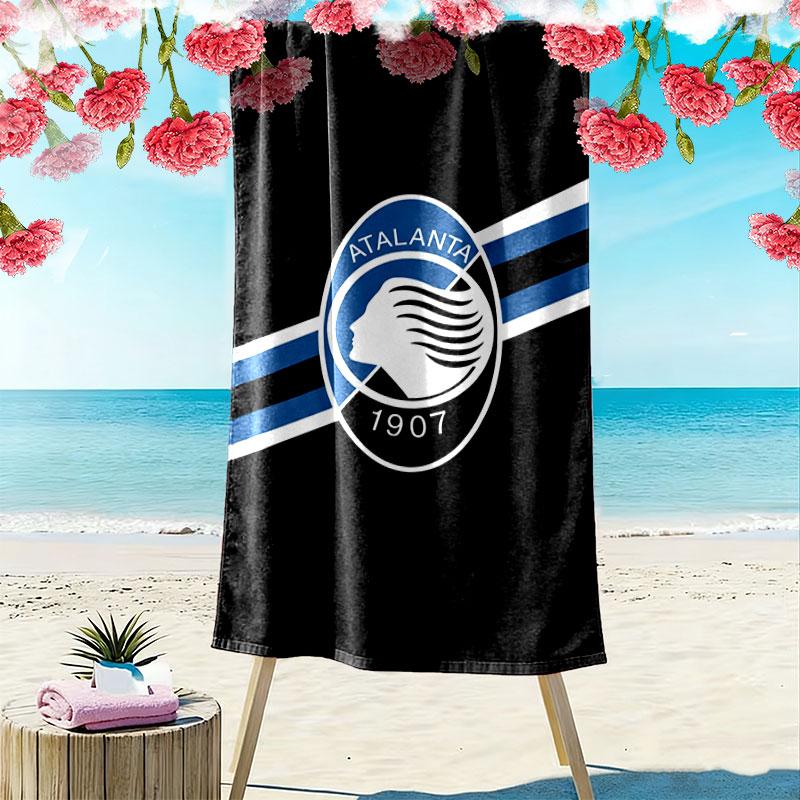 Atalanta BC Logo Print Beach Towel, Large Soft Quick Dry Towel for Beach Camping Swimming