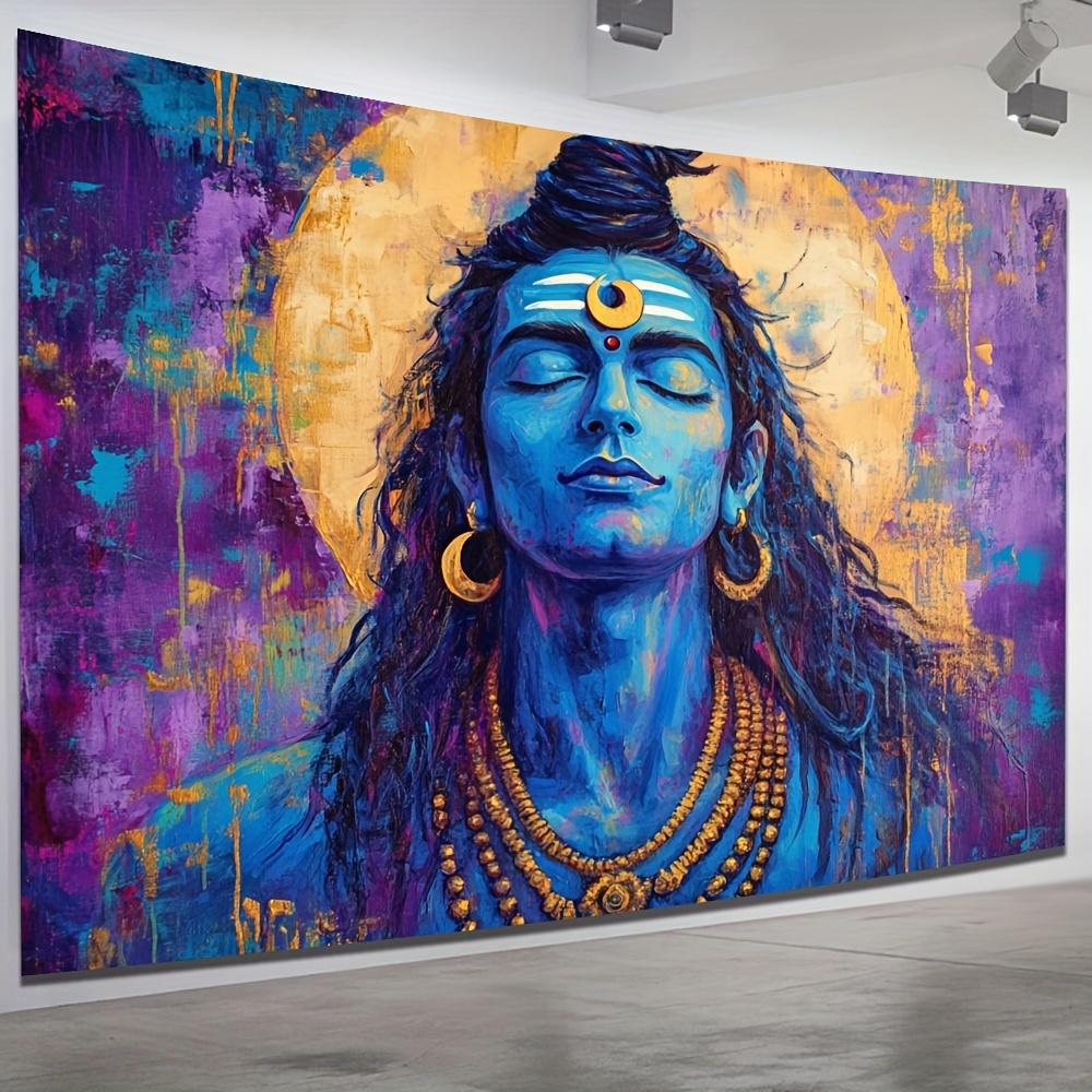 An Interesting Shiva Hindu Deity Background Cloth for Outdoor and Indoor Party Decoration