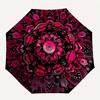 1pc Pink Floral Design Automatic Open/close Folding Umbrella, Compact Portable Travel Umbrella, Perfect Birthday/Christmas, Cute Umbrella, D