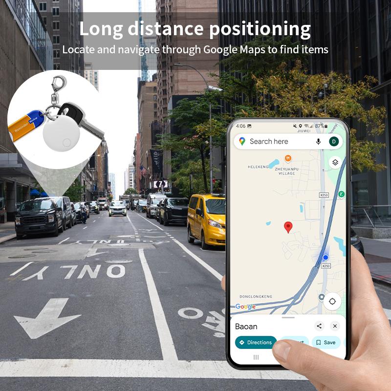 Smarter Bluetooth GPS-Tracker Funktioniert mit Android Google Find Hub Schlüsselfinder Haustier-Ortungsgerät Smart Tag für Xiaomi Samsung Vivo Handys