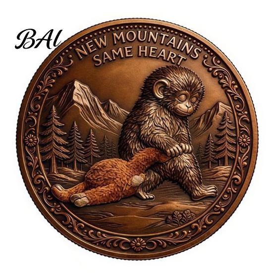 Encouragement Token Emotional Support Coin Inspirational Monkey Challenge Pocket Double?Sided Collectible for Friends Family Motivation Keepsake