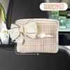 Scatola porta fazzoletti per auto Carino fiocco scatola da pompaggio per schienale seggiolino auto Borsa porta fazzoletti per auto di pregio