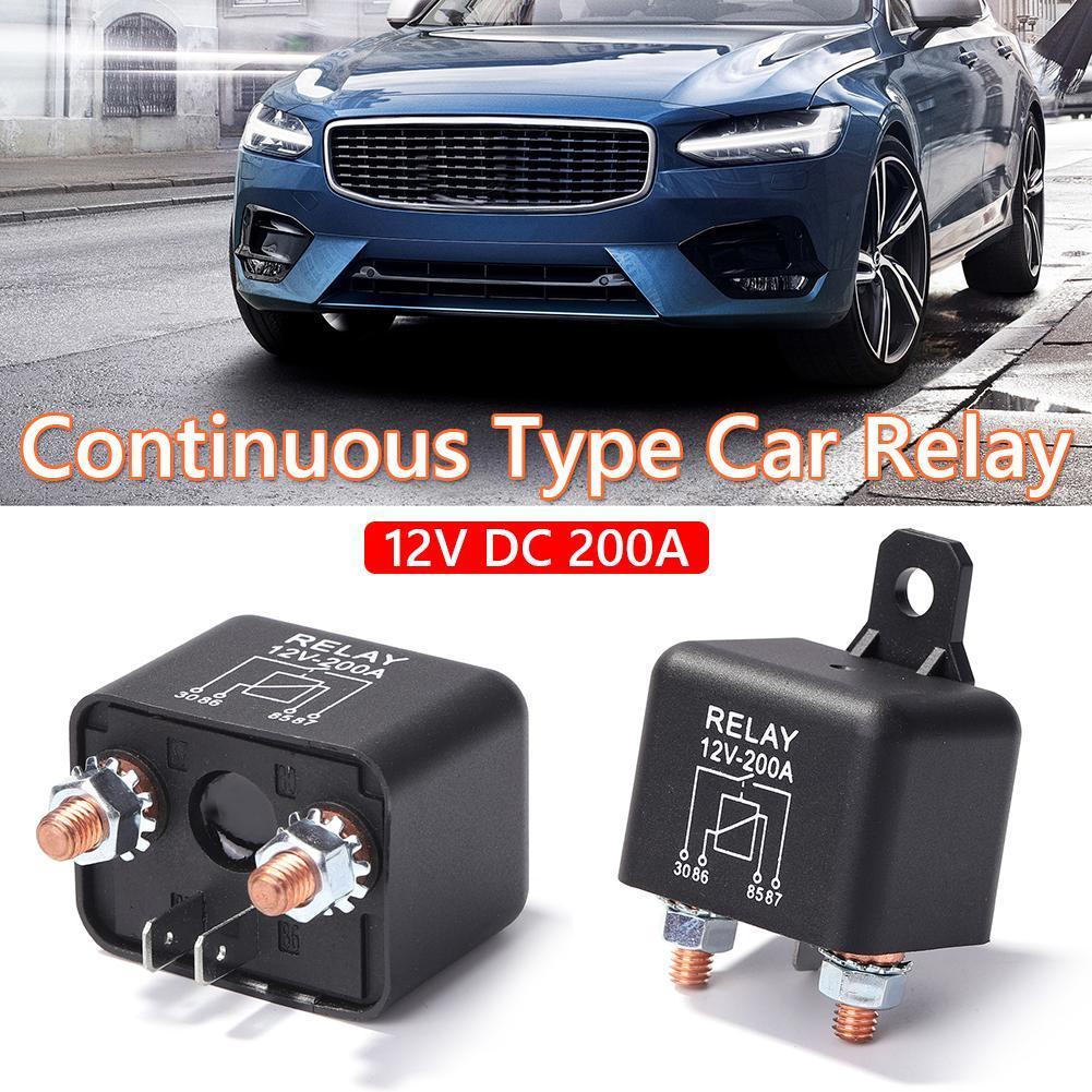 DC 12V 200A Heavy Current Start Relay Continuous Type Automotive Modular Relay Car Truck Motor Relay 4 Pin Car Relay