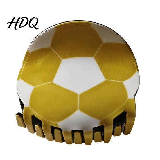 Rounded Edge Hairpin for Girl Football Themed Hair Clip Large Curved Clip