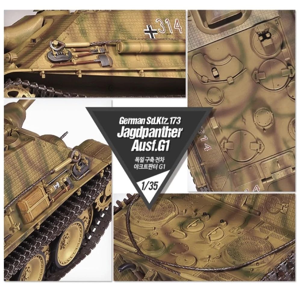 Academy 1/35 German Heavy Tank Destroyer Jagdpanther G1 Plastic Model Kit 13539