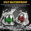 Red&Green Bow LED Lights Navigation Fit Marine Boat Pontoon Stainless 12V Steel
