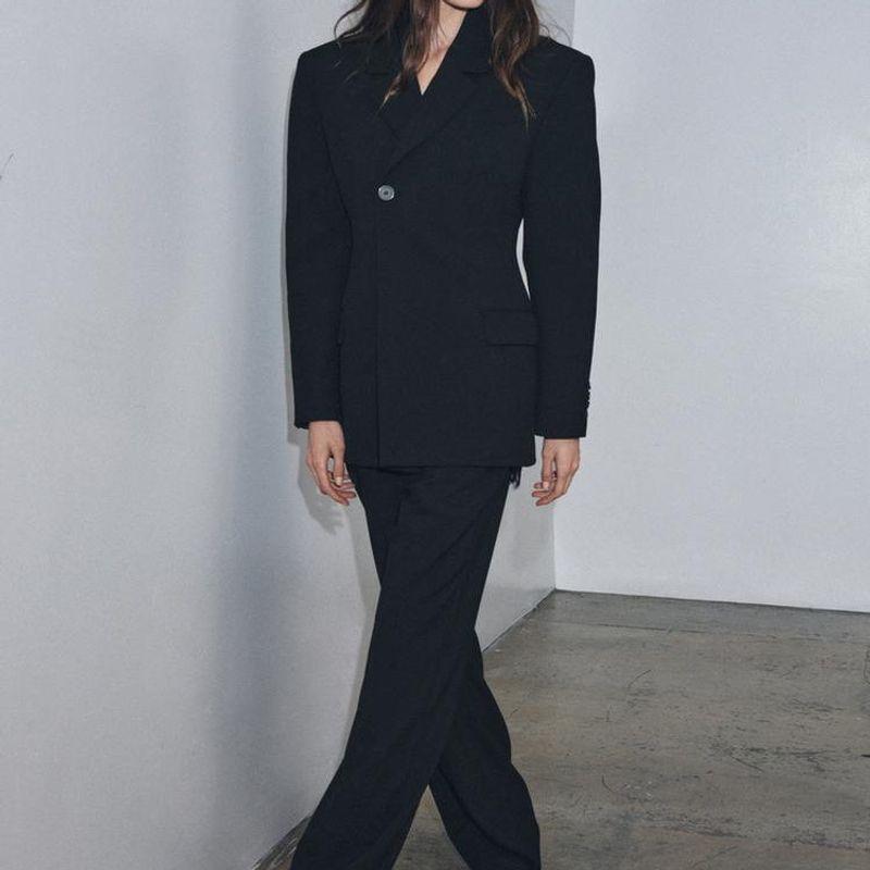 Za New Fall Women's Clothing 2025 Fashion Wind Fashion Silm Button Decoration Suit Outwear 8689570 800