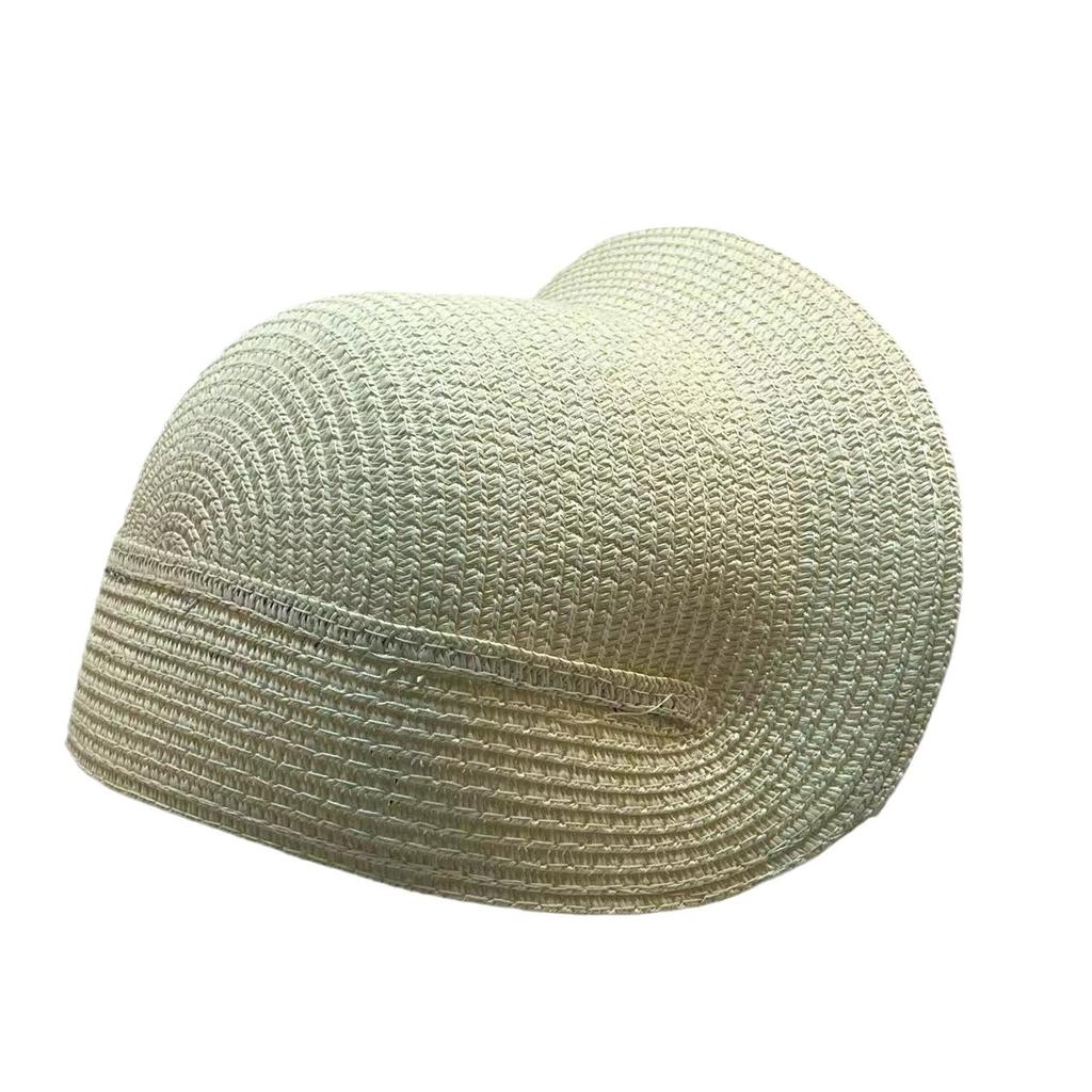 Französische Strohhutkappe für Damen Viktorianische Sonnenhüte Kinnriemen Faltbare Sommeraccessoires Eimerhut Fedoras für Strandhut