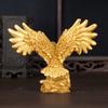 Resin Golden Eagle Figurine Home Protection and Wealth Attraction for The Office Decor
