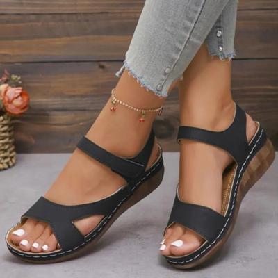 Sommer Damen Sandalen Schuhe Weiche Schuhe Damen Übergröße Sandalen Damen Keilabsatz Laufschuhe Elegantes Schuhwerk Weiblich Damen Sandale