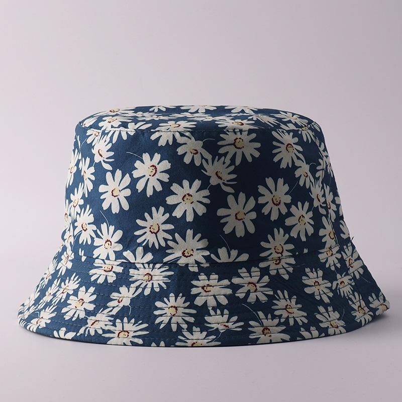 Digital printing small edge bucket hat spring and summer double-sided can wear outdoor sunshade basin hat spot
