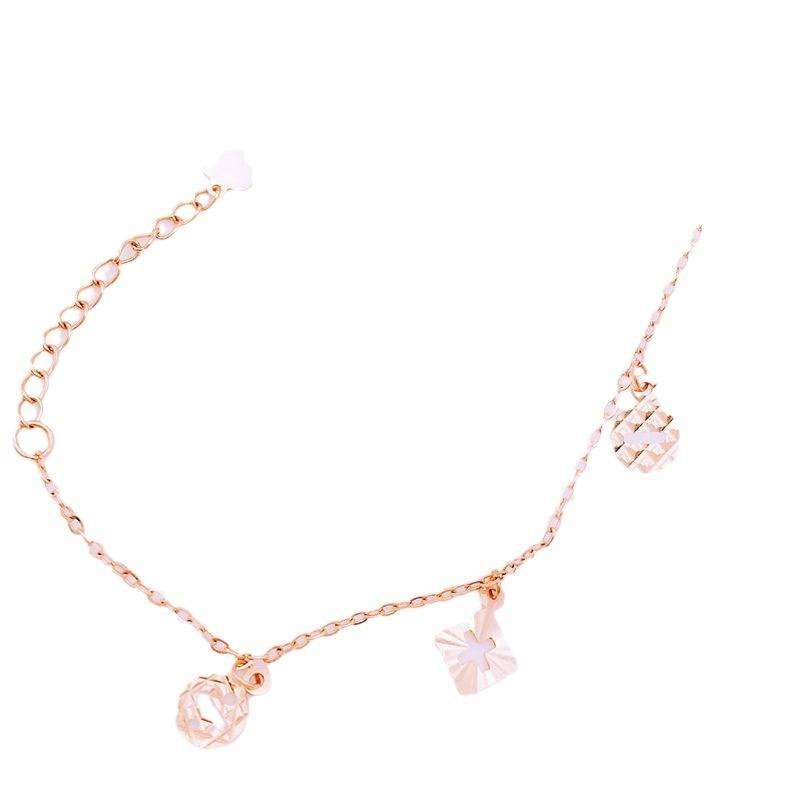 Purple Gold Symbol Anklet Simple Rose Gold Plated Fashion Plus Or Minus Multiplication And Division Anklet Personalized Jewelry