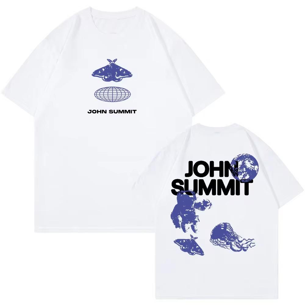 John Summit Tričko Tour Crewneck Streetwear Trička Ženy Muži Hip Hop Unisex Móda Oversized Ležérní Harajuku Topy Krátký Rukáv
