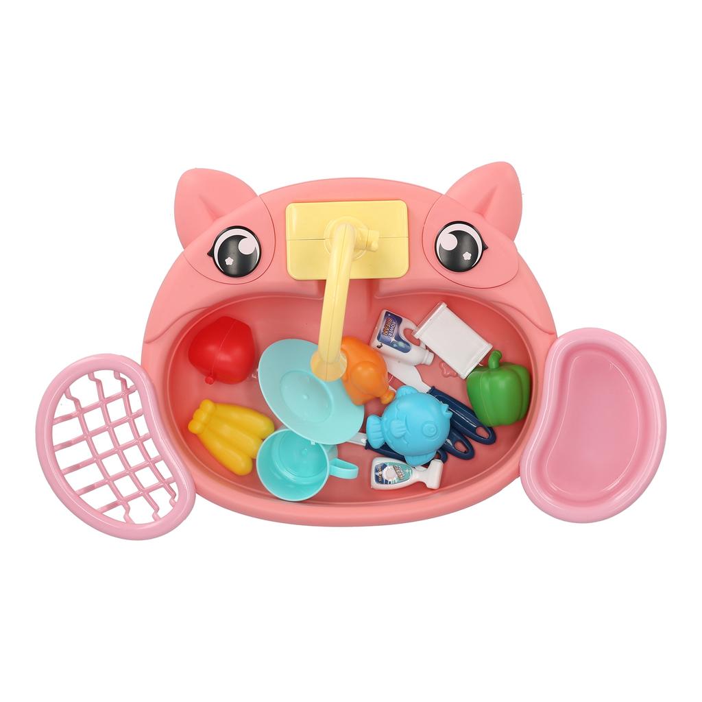 Küchenspüle Spielset Plastik Interaktives Rollenspiel Küchenspüle Spielzeug für Kinder über 3 Jahre