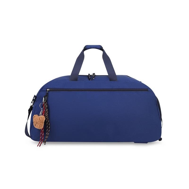 

Large-capacity travel bag for men and women, textured handbag, crossbody bag, luggage bag, gym bag, yoga training bag 52*20*28No Pendant синій