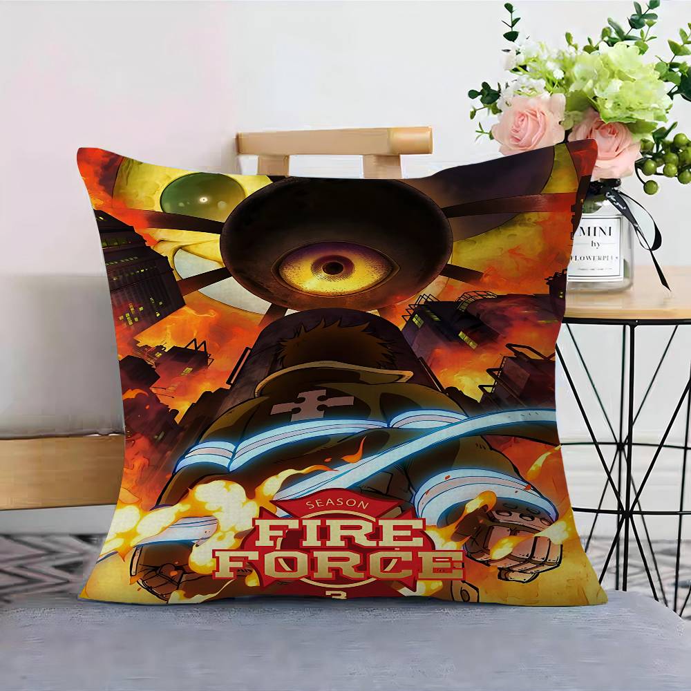 Fire Force Anime Classic Movi 45*45cm Cushion Cover Pillow Cover Decor Pillowcase Home Pillowcase For Couch Pillow