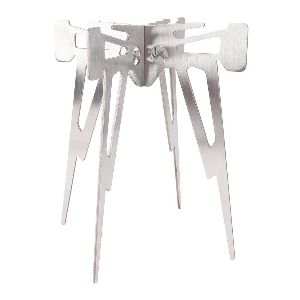 Campfire Stand for Cooking Stainless Steel Detachable Portable Outdoor Fire Pit Stand Camping Stove Support Rack for