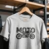 2025 Summer Men's Cotton T-shirt Motocycle Moto Wheel Print Loose Sweat-absorbing Sports Cycling Print Tee Top