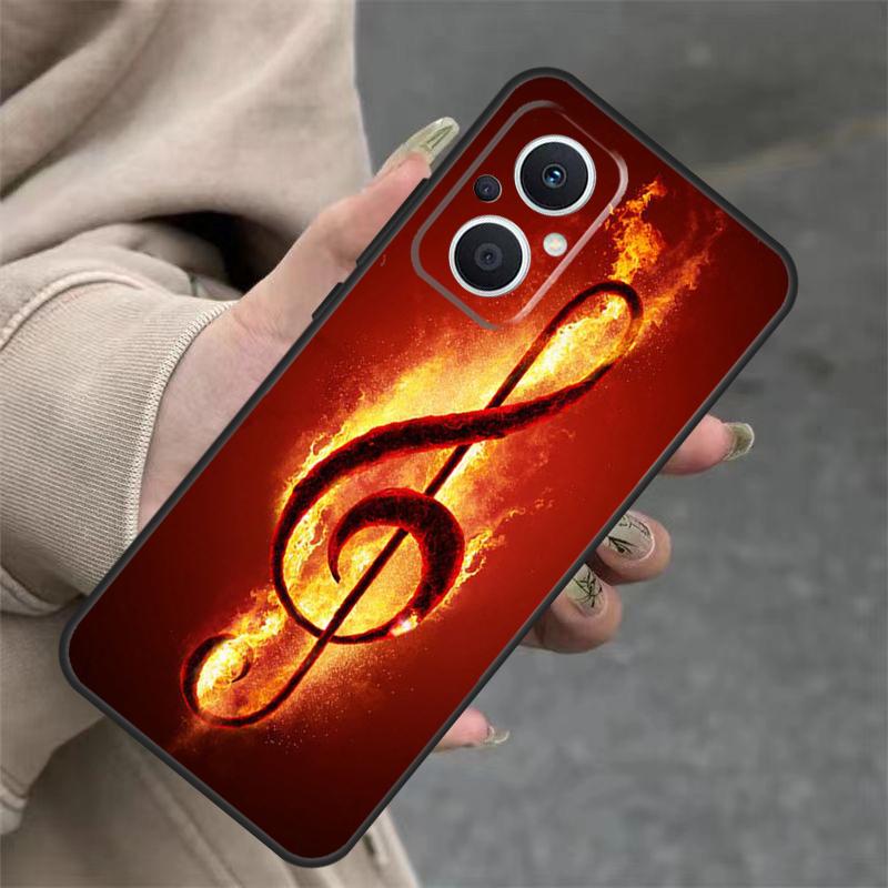Treble Clef Music Note Case For OPPO Reno 14 10 11 12 13 Pro 11F 12F 13F 14F 7 8 Lite OPPO Find X9 X8 X5 Pro Cover