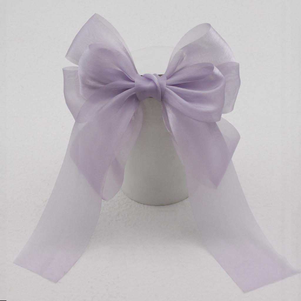 Lystrfac  New Black White Yarn Bow Hair Clip for Women Girls Spring Clip Back Head Hairpin Fashion Hair Accessories