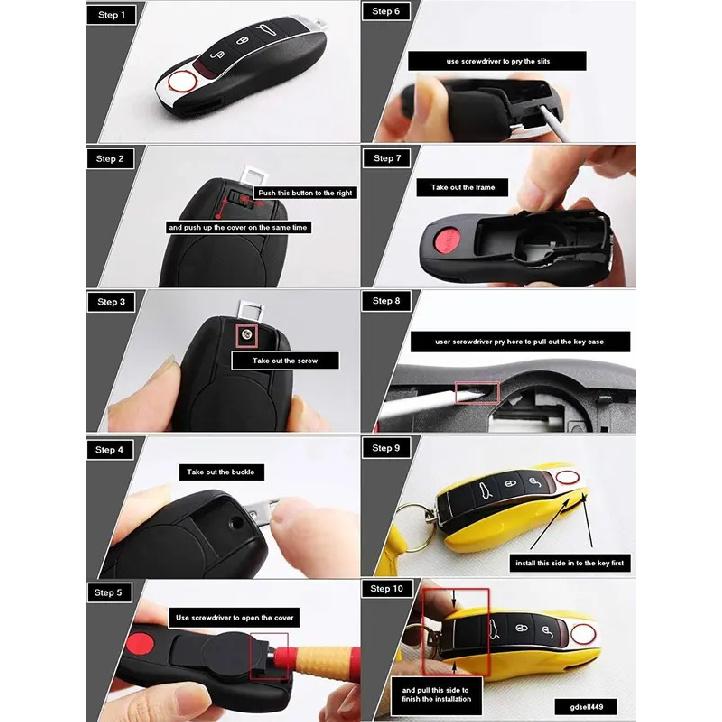Glänzende Silberfarbe Fernschlüssel Schutzhülle Schlüsselklingen Für Porsche Cayman Cayenne Carrera 911 / 997 Panamera 970 Boxster 981