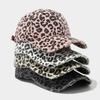 Retro Leopard Print Baseballkappe mit Risskante, Trendkappe für Damen, Verstellbarer Visor für Outdoor