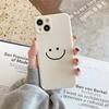 Funny Simple Smile Face Couple Case For iPhone 14 13 Pro XS MAX XR X SE2020 7 11 12 8Plus Black White Soft Silicone Phone Cover