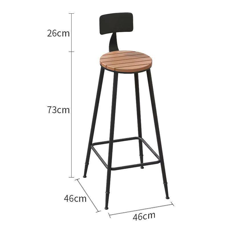 Garden High-Legged Table and Chair Set - Anti-Corrosion Plastic Wood, Waterproof, UV-Resistant, Perfect for Balcony or Outdoor Bar.