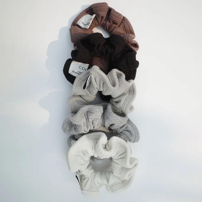 Ribbed binding scrunchie (5 colors) Mini hair scrunchie