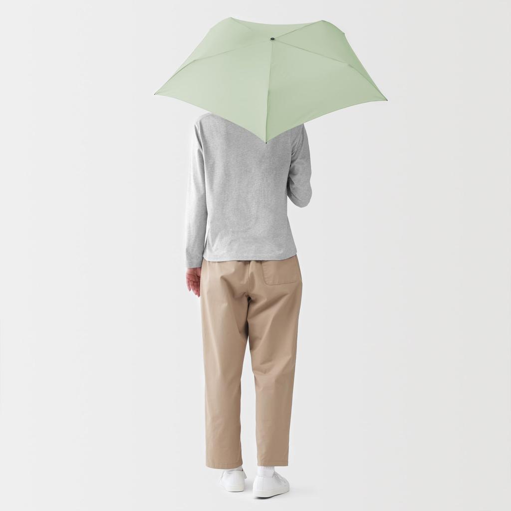 MUJI Lightweight Folding Umbrella for Sun and Unisex Light 50cm Rain, Adult, DEA03A6S, Green,