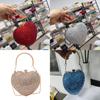 Acrylic Heart Shaped Mini Handbag With Rhinestones And Chain For Evening Wear
