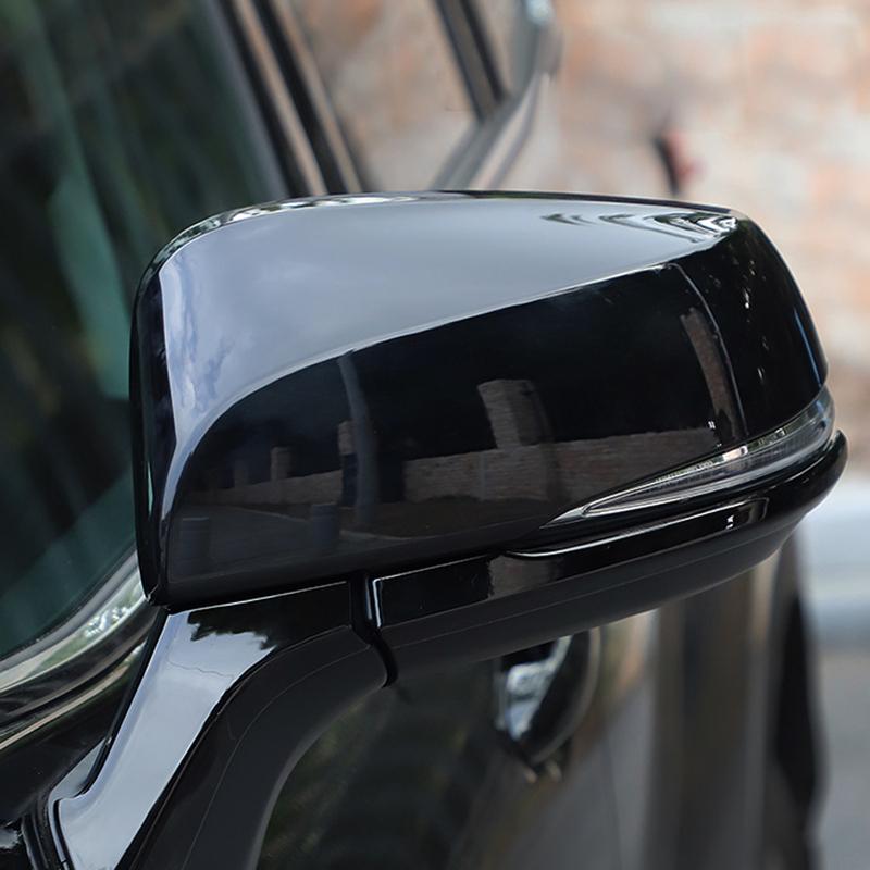 2Pcs ABS Car Side Door Rearview Mirror Decoration Cover Trim For Toyota Highlander XU70 -2024 Accessories