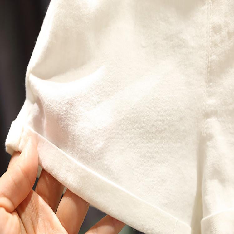 Letni garnitur dla dziewczynki Mały Średni rozmiar Dziecięca koszulka koreańska Modne szorty Dwuczęściowy Księżniczka