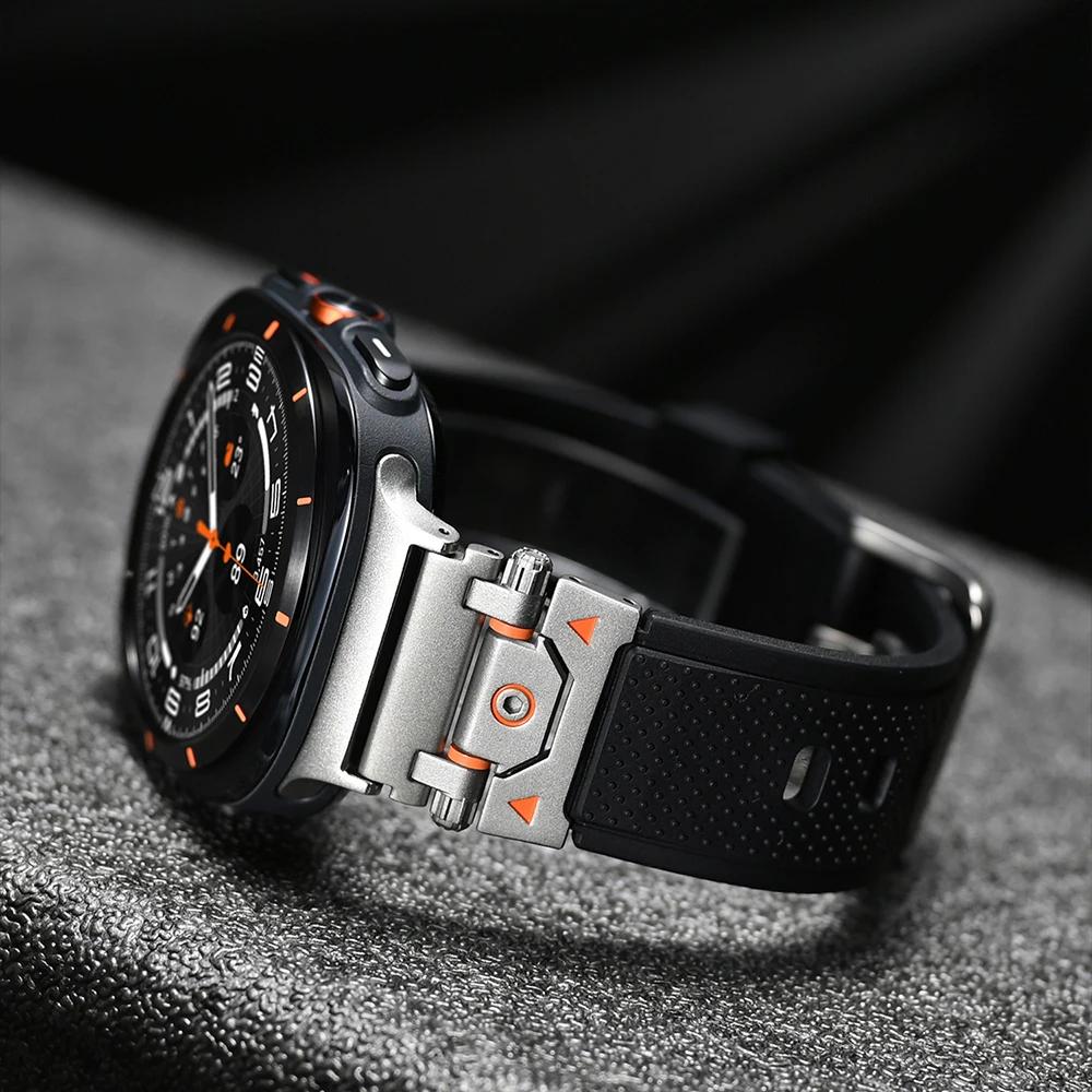 Rubber Soft Band for Samsung Galaxy Watch Ultra 47mm Titanium Color Strap Correa for GALAXY WATCH 47 ULTRA Luxury Sport Bracelet