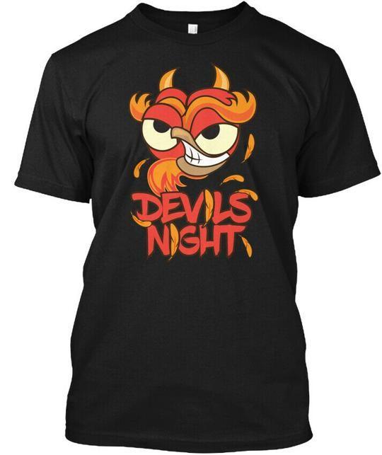 Halloween Devils Night T-Shirt Made in the USA Size S to 5XL M
