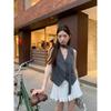Kumikumi Fancy Vest Summer Top Suit