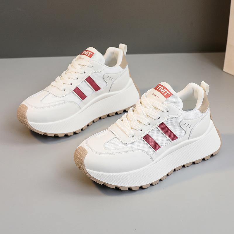 

Bn011 новая обувь для папы, женские летние туфли на толстой подошве с увеличенной дышащей сеткой, кожаные кроссовки с сетчатой ​​поверхностью 35