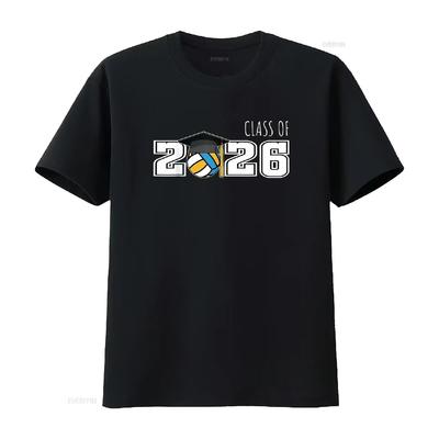 Class of 2026 Volleyball Senior T Shirt Vintage Washed Stylish Graphic Fashion Unisex Top For Everyday Wear Breathable Slightly