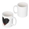 Ceramic Cup Heart Pattern Heat Sensitive Changing Color Mug for Home Office Restaurant Bar Use