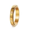 European Women's Diamond-Inlaid Stainless Steel Jewelry Set: Ring, Bracelet, Necklace