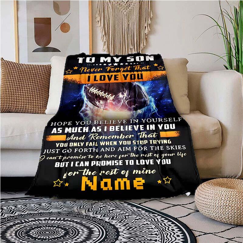 Football Fans Customize Your Name Blanket Warm Comfortable And Soft Blankets Are Suitable For Home Chairs Office Sofas Sofas Office Camping And Gifts