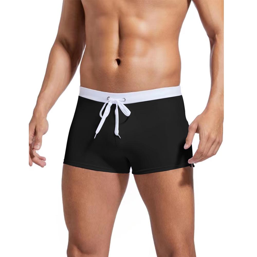 2026 Men's Solid Color Anti-See-Through Quick-Drying Sports Shorts with Drawstring